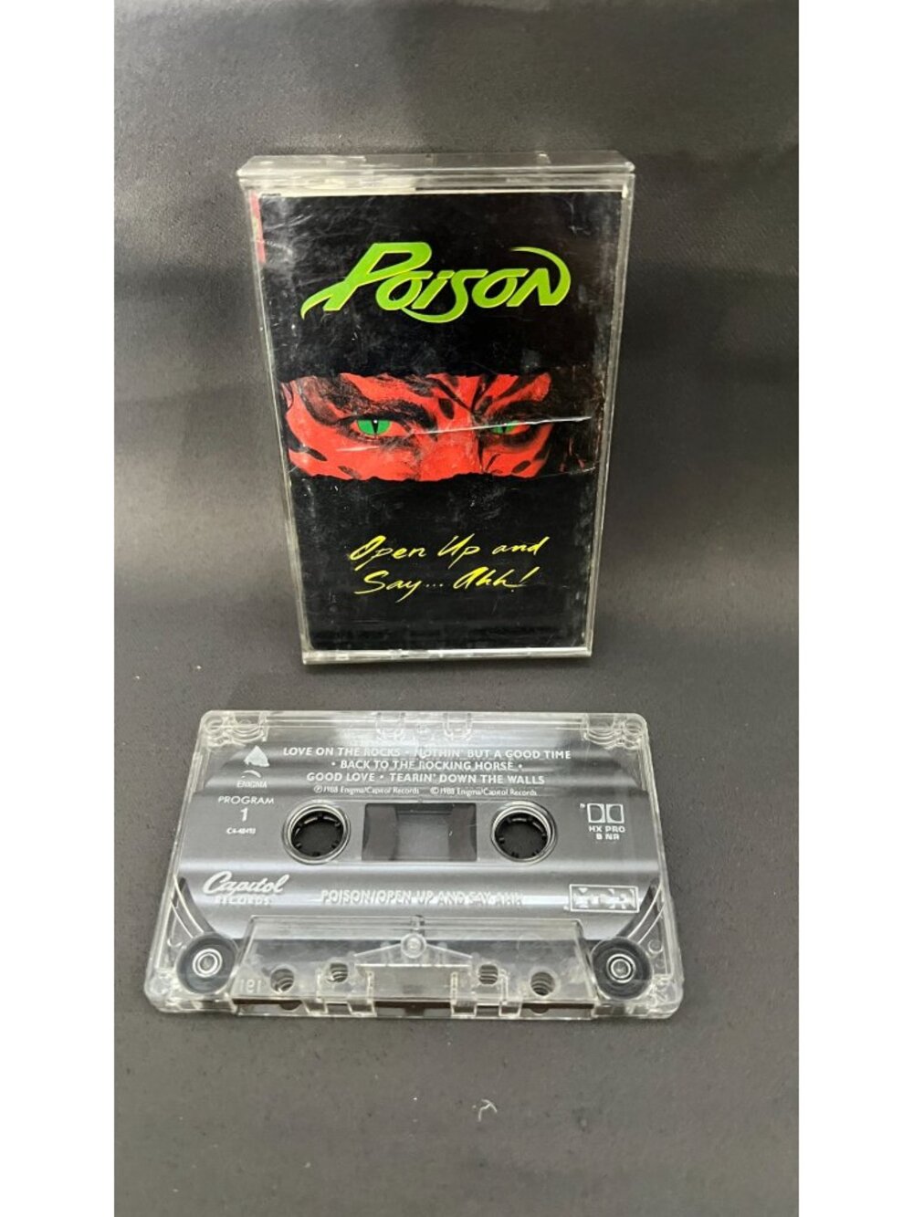 Poison "Open Up And Say... Ahh!" 1988 Cassette Tape Capitol Records Enigma With